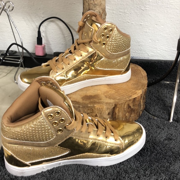 “Pastry” gold metallic and glitter womens size 6 - Picture 2 of 10